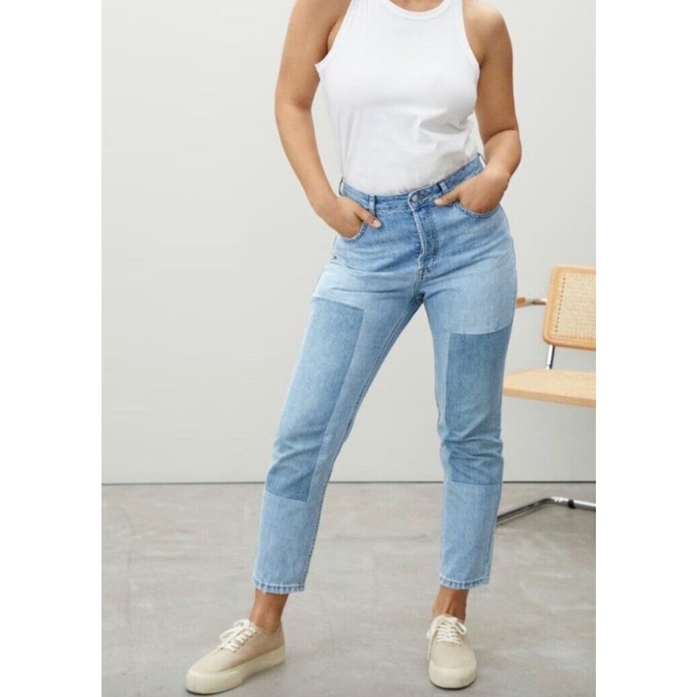 Everlane Two-Tone Light Blue Straight Leg Jeans